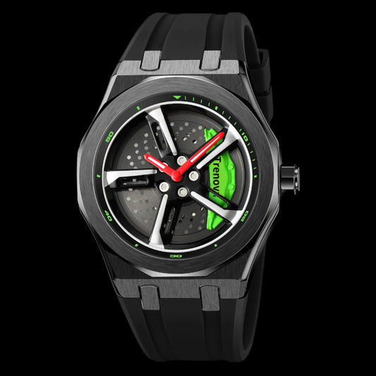 Trenova Spinning Car Watch Green