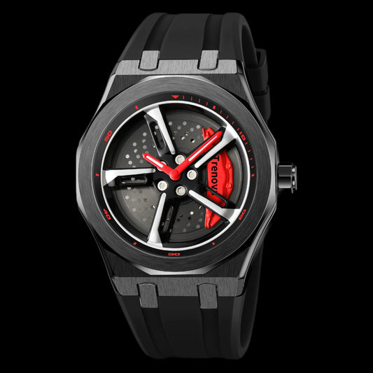 Trenova Spinning Car Watch Red